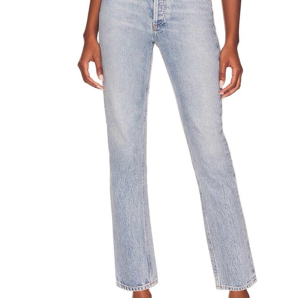 Agolde Riley High Rise Straight Crop in Renewal Jeans